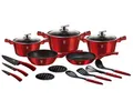 Produktbild: 5999108411205 COOKWARE SET GRANITE BERLINGER HAUS BH-6162 BURGUNDY 17 ELEM