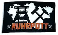 Produktbild: Flagge / Fahne Ruhrpott schwarz Hissflagge 90 x 150 cm