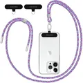 Produktbild: Gectre Handyband Universal, Geeignet für alle Smartphones, mit 2 Stück Universelles Patch, Handyband passend für alle Standard Handyhülle (Lila Rainbow)