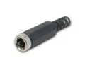 Produktbild: world-trading-net Rundstecker DC-Kupplung 2-polig, Pin 2,5mm, mit Knickschutz