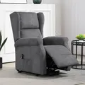 Produktbild: HOMCOM Fernsehsessel mit Aufstehhilfe Relaxsessel mit Liegefunktion Seitentasche