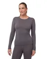 Produktbild: DANISH ENDURANCE Merinowolle Langarm Shirt Damen, Premium Thermo-Unterwäsche, Skiunterwäsche, Temperaturregulierendes Funktionsshirt, für Damen, Grau, M