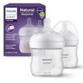 Produktbild: Philips AVENT Babyflaschen Natural Response – 2x Babyflaschen, 125 ml, für Neugeborene ab 0 Monaten, BPA-frei (Modell SCY900/02)