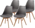 Produktbild: Esszimmerstühle AARHUS, 4-er SET, Grau, buche