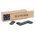 Produktbild: Goki Dominospiel im Holzkasten (Deutsch, Englisch, Französisch, Italienisch, 2 - 4 Spieler) (15335)