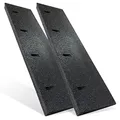 Produktbild: HASKYY Bordsteinrampe Gummi schwarz 2X I Breite: 100 cm I Höhe: 45 mm I Rampe Gummikeil Rollstuhlrampe Auffahrrampe Auffahrkeil Auffahrhilfe Türschwellenrampe Autorampe