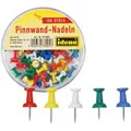 Produktbild: Idena Pinnadeln 33.3005, Kopf aus Kunststoff, farbig sortiert, 100 Stück
