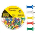 Produktbild: Idena Pinnwandnadeln mehrfarbig 100 Stück Kunststoffbox - 333005