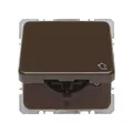 Produktbild: Berker 471501 Schutzkontakt-Steckdose mit Klappdeckel, wg Up IP44, braun glänzend
