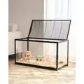 Produktbild: VEVOR Hamsterkäfig, 360° Sicht Transparenter Hamsterlebensraum Kleintierkäfig, 96x47x55cm, Mäusekäfig, Tragbares Hamsterhaus für Mäuse, Meer... - Schwarz