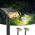 Produktbild: Linkind 1000Lm Solar Außenlampe Bewegungsmelder 3000K Warm& 6500K Weiß 2 Stück