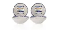 Produktbild: WestCraft Speiseteller Schüssel, mediterran mit Sardinen-Motiv, Maritime Bowl, Schale 16 cm, (4 St), 4er Set, hochwertig und robust - langlebig und vielseitig einsetzbar