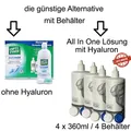 Produktbild: Ersatz für Opti Free Puremoist Premium Pflege Kombilösung Hyaluron 4x360ml/4Beh.