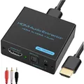 Produktbild: HDMI Audio Extractor 4K HDMI Splitter Adapter mit optischer und 3,5 mm Ausgan...