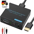 Produktbild: HDMI Audio Extractor 4K HDMI Optical Splitter Adapter Converter 3.5 mm Stereo