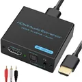 Produktbild: HDMI Audio Extractor 4k Optischer Splitter Adapter 3.5mm Stereo Toslink SPDIF...