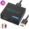 Produktbild: HDMI Audio Extractor 4K Splitter Konverter für 3,5 mm und optisch Toslink 5.1 Ch