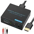Produktbild: HDMI Audio Extractor 4k HDMI Optisch Splitter Adapter Konverter 3.5 mm Stereo