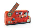 Produktbild: DJECO Puzzle mit Feuerwehrauto Illustration 16 Teile für Kinder ab 3 Jahren, 16 Puzzleteile