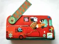 Produktbild: DJECO*Kinder*Silhouette*Form*Puzzle*16tlg*Feuerwehrauto*fire truck*25x25cm
