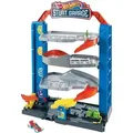 Produktbild: Hot Wheels Stunt-Garage Spielset, Parkhaus inkl. 1 Spielzeugauto, Parkgarage - Transparent