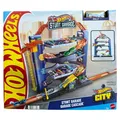 Produktbild: Hot Wheels City Stunt Garage GNL70 – mehrstöckiges Parkhaus mit Aufzug & 1 Auto