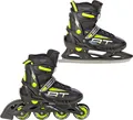 Produktbild: 2in1 Raven Inline Skates Profession Black/Lime 38-42 verstellbar
