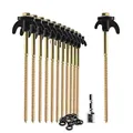 Produktbild: com-four® 12x Zeltheringe - robuste Stahl-Heringe mit Gewinde und Seil-Halterung 20,5 cm lang - Felsboden-Erdnägel für Camping und Outdoor - Zelthaken für harten Boden und Holz