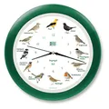 Produktbild: KOOKOO Singvögel Grün, Die Singende Vogeluhr, mit 12 heimischen Singvögeln und echten, natürlichen Vogelstimmen, mit RC Funkquarzwerk