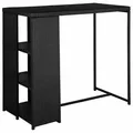 Produktbild: 5-tlg. Gartenbar-set Mit Kissen Poly Rattan Schwarz - Vidaxl