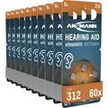 Produktbild: ANSMANN Hörgerätebatterien Typ 312 P312 ZL3 PR41, 60 Stück