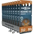 Produktbild: Hörgerätebatterien Typ 312 P312 Zl3 Pr41, 60 Stück - Ansmann
