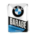 Produktbild: Nostalgic-Art Retro Blechpostkarte, 10 x 14 cm, BMW – Garage – Geschenk-Idee für BMW Accessoires Fans, Original Lizenzprodukt (OLP), Postkarte aus Metall, Mini-Blechschild als Grußkarte