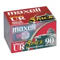 Produktbild: Maxell 108562 UR-90 5PK Audiokassetten mit normalem Bias, 90 Minuten, mit Etuis, 5er-Pack