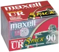 Produktbild: Maxell 90 min 5er Set Audiokassette Kassette Aufnahmekassette Tonkassette 5 SETS
