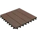 Produktbild: KARAT WPC Klickfliese Royal Wetterbeständige Terrassenfliese Dunkelbraun 30 x 30 cm