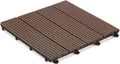 Produktbild: casa pura Klickfliesen WPC Royal Dunkelbraun, 30x30 cm, Holzdielenoptik, mit Drainagefunktion