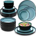 Produktbild: Sänger Tafelservice, Blau, Stein, 24-teilig, Rund, 27x6.3x27 cm, kratzfest, Essen & Trinken, Geschirr, Geschirr-Sets, Tafelservice