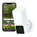 Produktbild: Eve Outdoor Cam (White) – Smarte Überwachungskamera, Flutlicht, Nachtsicht, Bewegungsmelder, Gegensprechanlage, flexible Installation, WLAN, höchster Datenschutz mit Apple HomeKit Secure Video