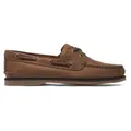 Produktbild: Timberland für Herren. TB0A2FZXEM41 Klassische Bootsschuhe aus braunem Leder (44 W), Wohnung, Schnürsenkel, Lässig
