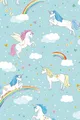 Produktbild: 1 Rolle Einhorn Geschenkpapier 70cm x 2m