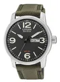 Produktbild: Citizen BM8470-11E Khaki Grün Canvas x Lederband Schwarzes Zifferblatt Herrenuhr