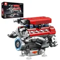 Produktbild: Reobrix V8 Motor Modellbausatz für Erwachsene, Auto-Motor Klemmbaustein Set