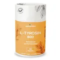 Produktbild: L-Tyrosin vegan | 800 mg pro Kapsel | 180 Kapseln | hochdosiert | proteinogene Aminosäure ohne Zusätze | in der Papierdose