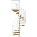 Produktbild: Dolle Spindeltreppe Oslo Ø 120 cm, 11 Stufen Buche GH bis 276 cm FSC®