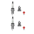 Produktbild: 2x NGK 4291 Zündkerze für Honda Civic V Opel Mazda Chevrolet Ford USA Rover