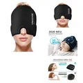 Produktbild: Migräne Maske Kühlmaske Schwarz 360 Gel Surround Kühlpads für Schmerztherapie
