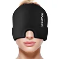 Produktbild: Kühlmaske Kopf Gel Kühlhaube Migräne Maske Schlafmaske Kühlmütze Schwarz