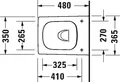 Produktbild: Duravit Wand-WC Compact Viu 251109, Rimless, 370x480 mm, 25730900001