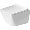 Produktbild: Viu - Wand-WC Compact, Rimless, DuraFix, mit WonderGliss, Alpinweiß 25730900001 - Duravit